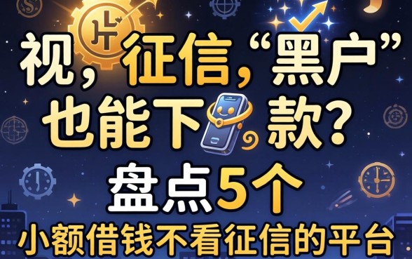 无视征信黑户也能下款？盘点5个小额借钱不看征信的平台