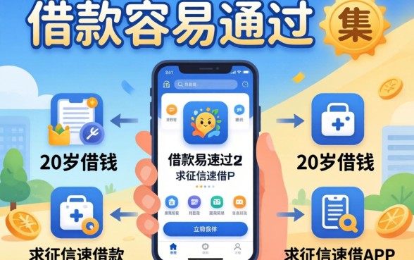 现在怎么借款容易通过，归集五个20岁借钱不求征信速借app