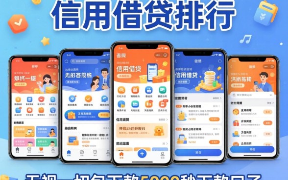 手机信用借钱app排行，规整五个无视一切包下款5000秒下款的口子