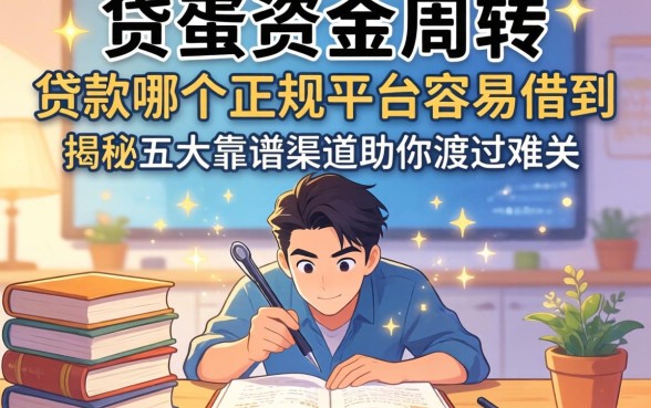 急需资金周转？贷款哪个正规平台容易借到？揭秘五大靠谱渠道助你渡过难关