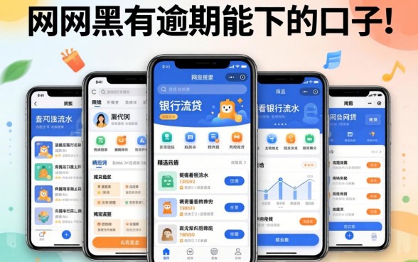 网网黑有逾期能下的口子，精选五个看银行流水的网贷app