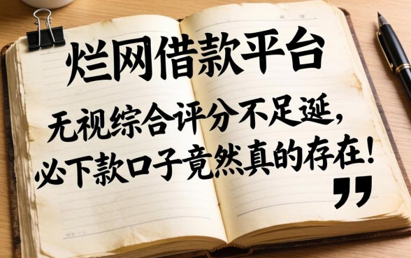 我翻烂了全网借款平台,发现无视综合评分不足必下款的口子竟然真的存在