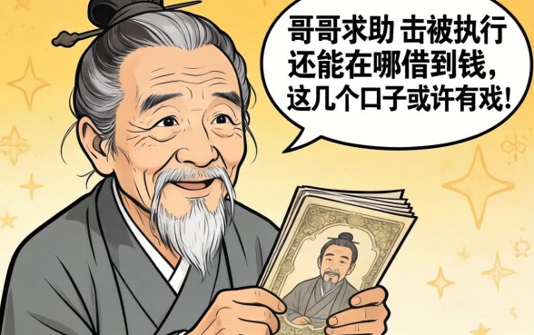老哥们求助，我是被执行人还能在哪借到钱？这几个口子或许有戏！