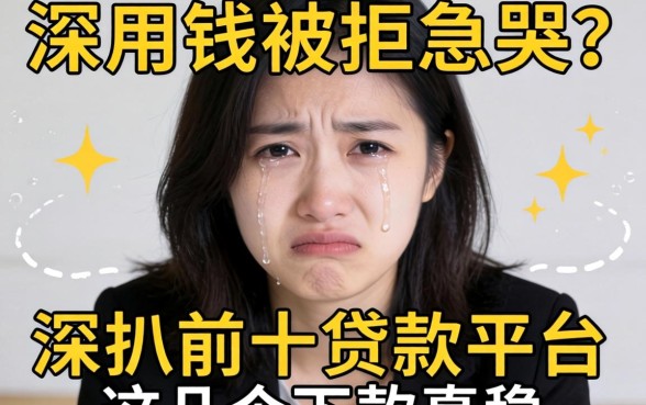 急用钱被拒急哭?深扒前十贷款平台,这几个下款真稳!