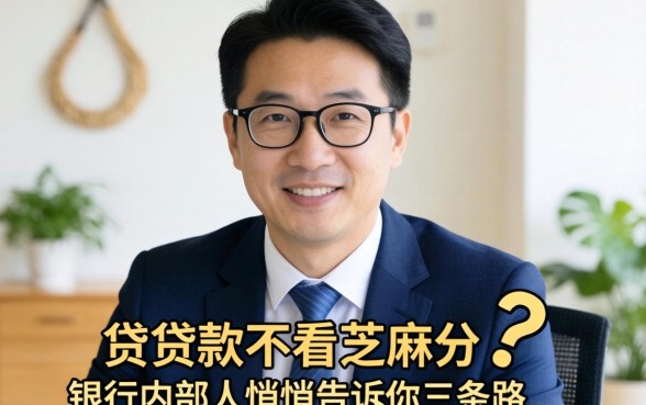 哪些贷款不看芝麻分？银行内部人悄悄告诉你三条路