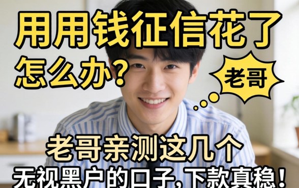 急用钱征信花了怎么办？老哥亲测这几个无视黑户的口子，下款真稳！