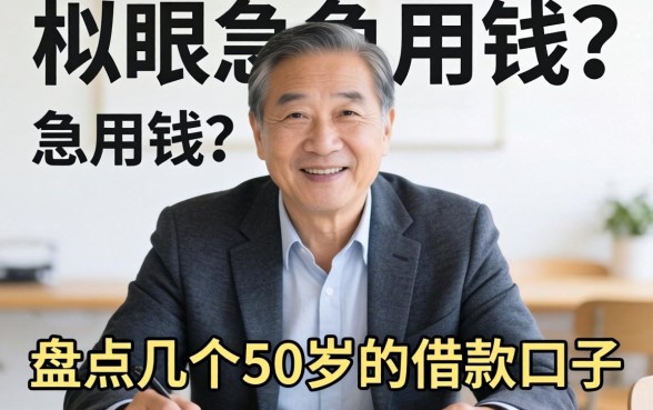 年过半百急用钱？盘点几个50岁的借款口子