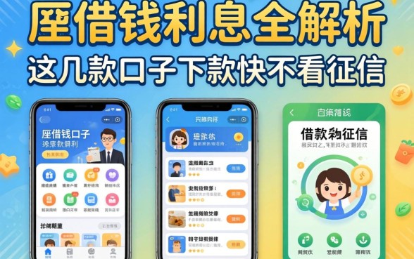 手机亾借钱利息全解析：这几款口子下款快不看征信