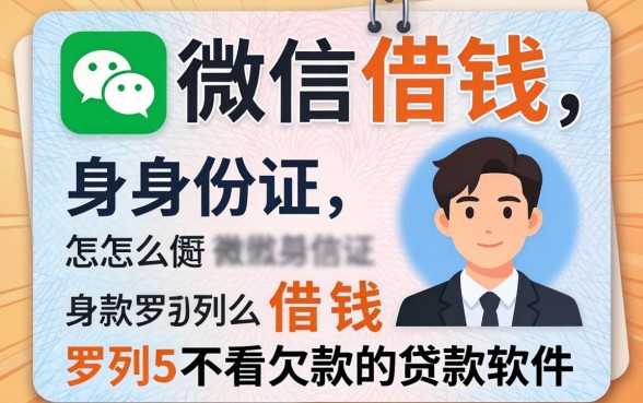 微信借钱身份证怎么借钱,罗列5个不看欠款的贷款软件