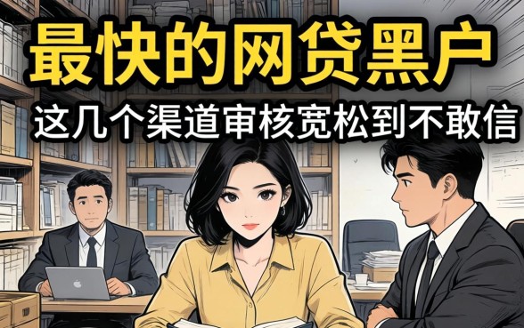 揭秘下款最快的网贷黑户，这几个渠道审核宽松到不敢信