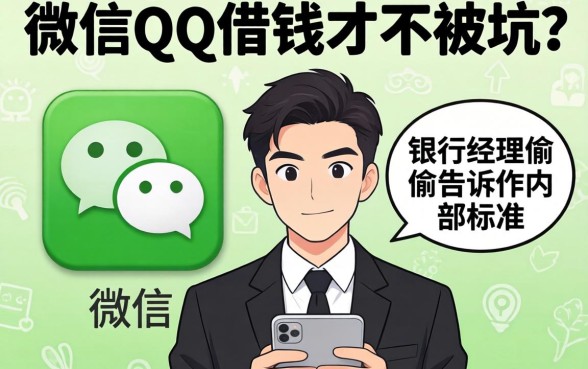 怎么 微信 qq借钱才不被坑?银行经理偷偷告诉你内部标准