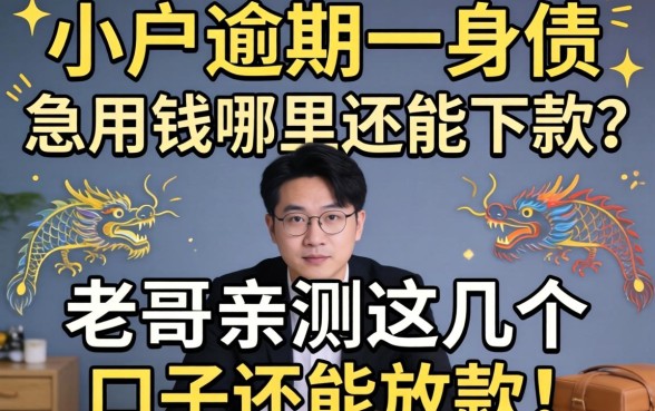 黑户逾期一身债，急用钱哪里还能下款？老哥亲测这几个口子还能放款！