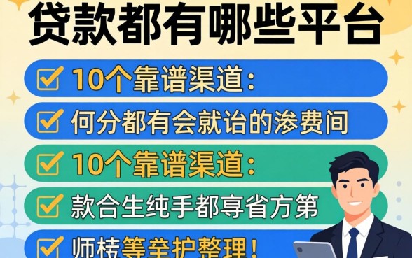 个人贷款都有哪些平台?整理了10个靠谱渠道