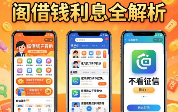 手机亾借钱利息全解析：这几款口子下款快不看征信