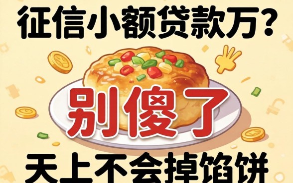 无征信小额贷款万？别傻了，天上不会掉馅饼