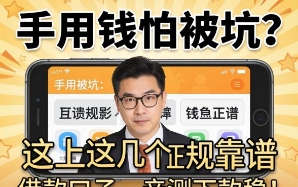 急用钱怕被坑？手机上这几个正规靠谱的借款口子，亲测下款稳！