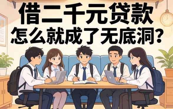 大学生借二千元贷款，怎么就成了无底洞？