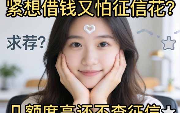 手头紧想借钱又怕征信花？求推荐几个额度高还不查征信的平台！
