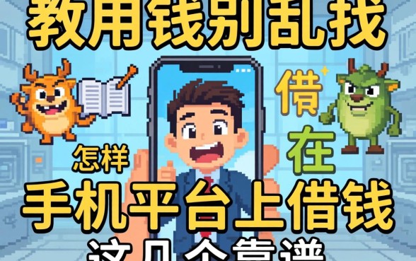 急用钱别乱找，教你怎样在手机平台上借钱这几个靠谱