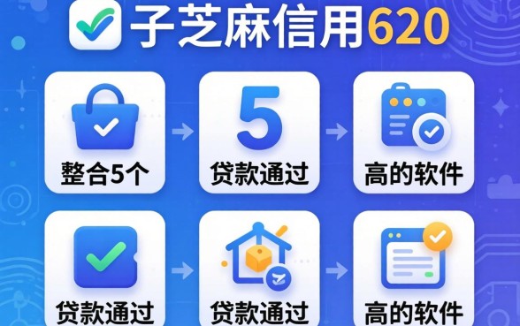 最新口子芝麻信用620,整合5个贷款通过高的软件