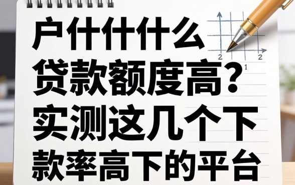 白户什么贷款额度高？实测这几个下款率高的平台