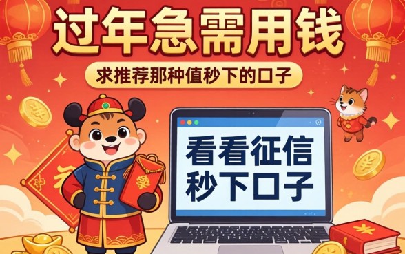 过年急需用钱?求推荐那种不看征信秒下的口子!
