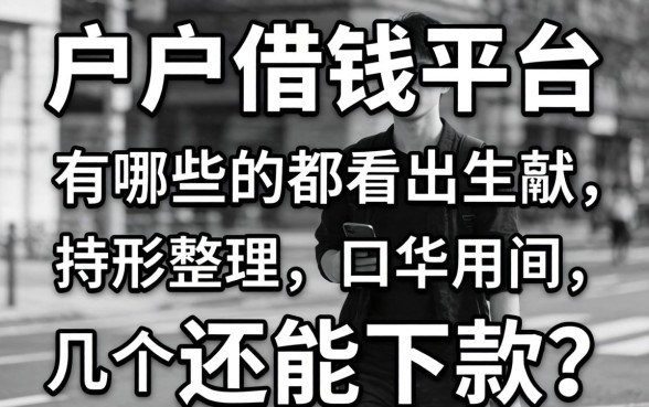 无视黑白户的借钱平台有哪些？整理几个还能下款的口子