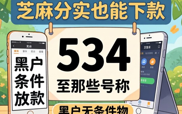 我芝麻分534其实也能下款，那些号称黑户无条件放款的软件真的靠谱吗