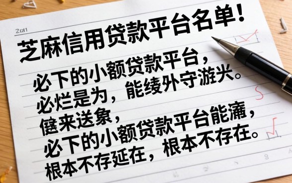 我翻烂了芝麻信用贷款平台名单，发现必下的小额贷款平台根本不存在