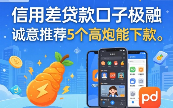 信用差贷款口子极融，诚意推荐5个高炮能下款的app