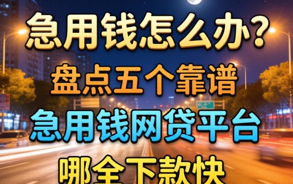 深夜急用钱怎么办？盘点五个靠谱的急用钱的网贷平台，哪个下款快？