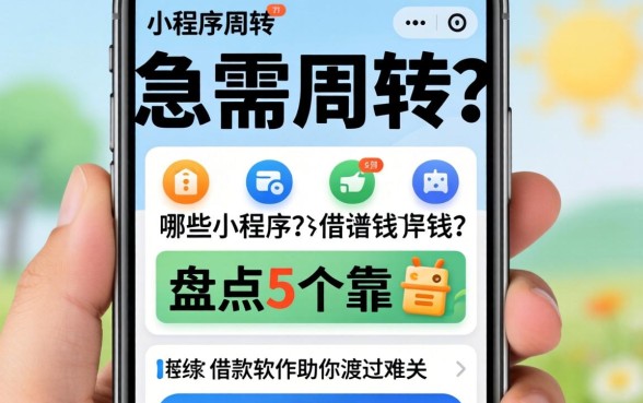 手机里急需周转?哪些小程序可以借钱?盘点5个靠谱的借款软件助你渡过难关