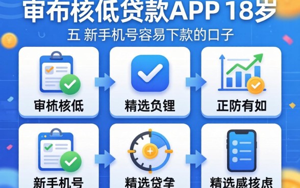 审核门槛低的贷款app满18岁,精选五个新手机号容易下款的口子