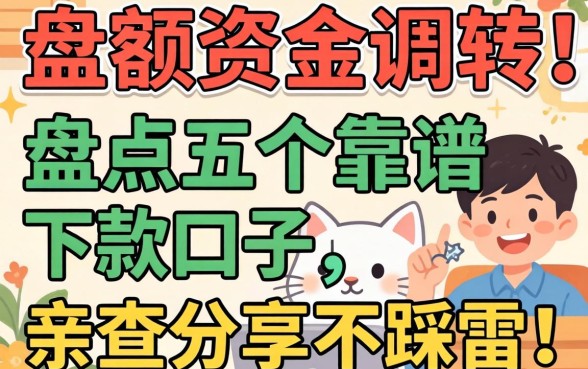 急需大额资金周转?盘点五个靠谱下款口子,亲测分享不踩雷!