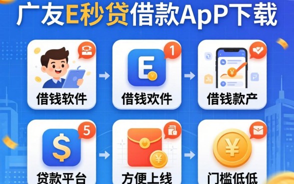 像广发E秒贷借款app下载一样方便的借钱软件，归纳五个新上线贷款平台门槛低app
