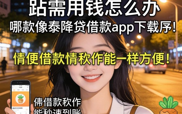 深夜急需用钱怎么办？哪款像泰隆贷借款app下载一样方便的借款软件能秒速到账？