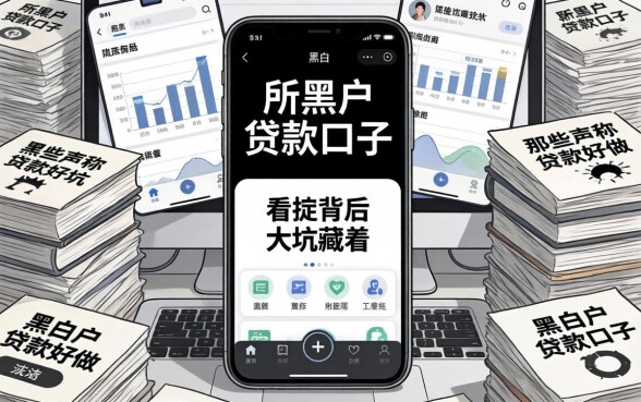 我翻遍了全网所谓的黑白户贷款口子，发现那些声称贷款好做不看征信的app背后藏着大坑