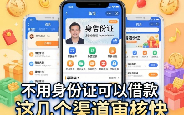 揭秘不用身份证可以借款的软件，这几个渠道审核快