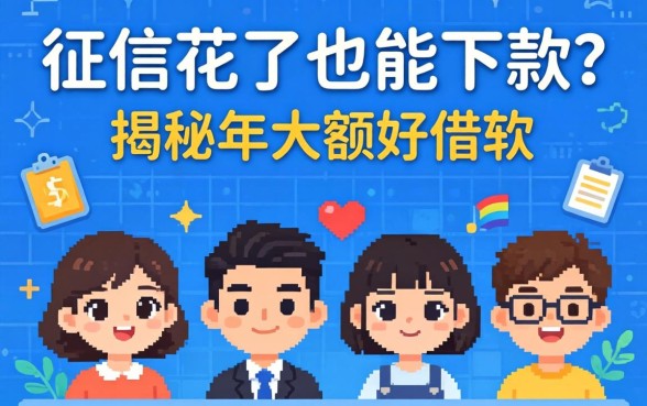 我征信花了也能下款?揭秘2026年大额好借的网贷软件真相