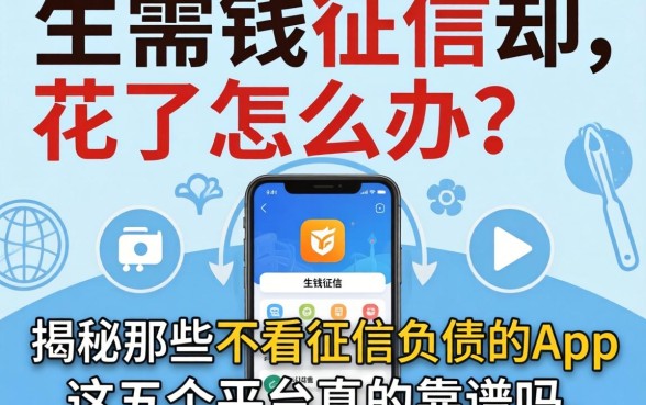 急需用钱征信却花了怎么办？揭秘那些不看征信负债的app，这五个平台真的靠谱吗？