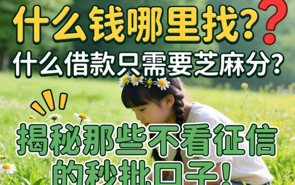 急需用钱哪里找？什么借款只需要芝麻分？揭秘那些不看征信的秒批口子！