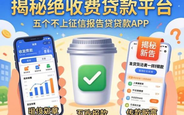 下款后收费的贷款平台，揭秘五个不上征信报告的贷款app