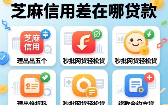 芝麻信用差在哪贷款，理出五个秒批网贷轻松贷的软件