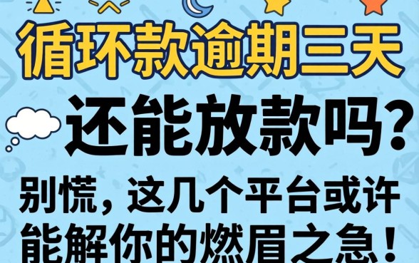 循环贷款逾期三天还能放款吗？别慌，这几个平台或许能解你的燃眉之急！