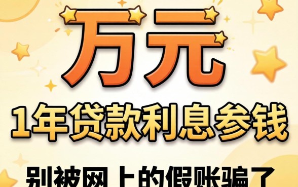1万元1年贷款利息多钱?别被网上的假账骗了