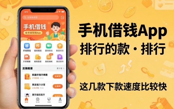 揭秘手机借钱app 排行：这几款下款速度比较快