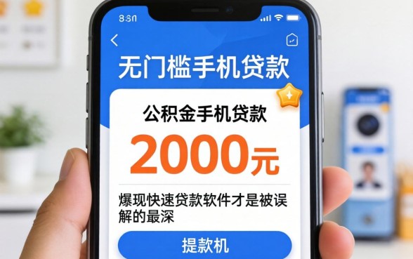 我试了无门槛手机贷款2000元，发现公积金快速贷款软件才是被误解最深的提款机