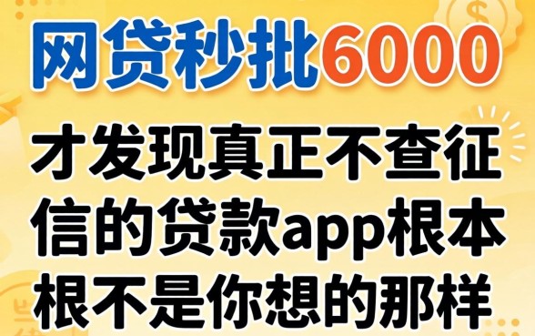 我试了网贷秒批6000，才发现真正不查征信的贷款app根本不是你想的那样