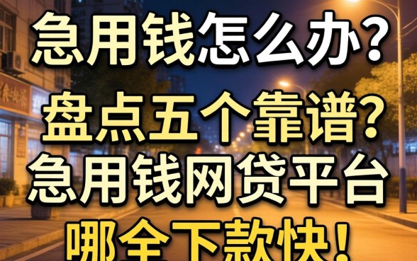 深夜急用钱怎么办？盘点五个靠谱的急用钱的网贷平台，哪个下款快？