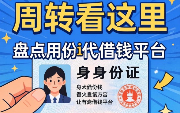 急需周转看这里，盘点用身份证代借钱平台有哪些